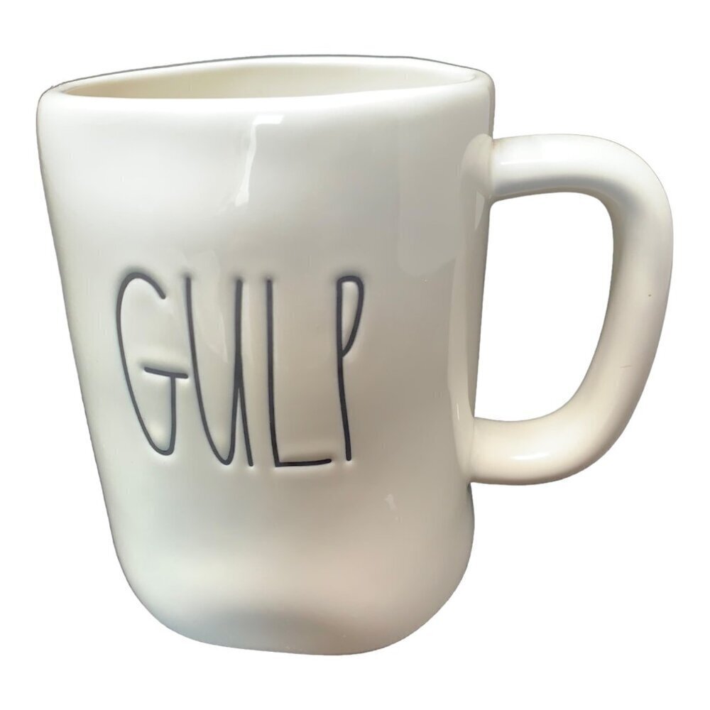 Rae Dunn Gulp Mug Large Coffee Cup White Ceramic 16 Oz Birthday Christmas Gift